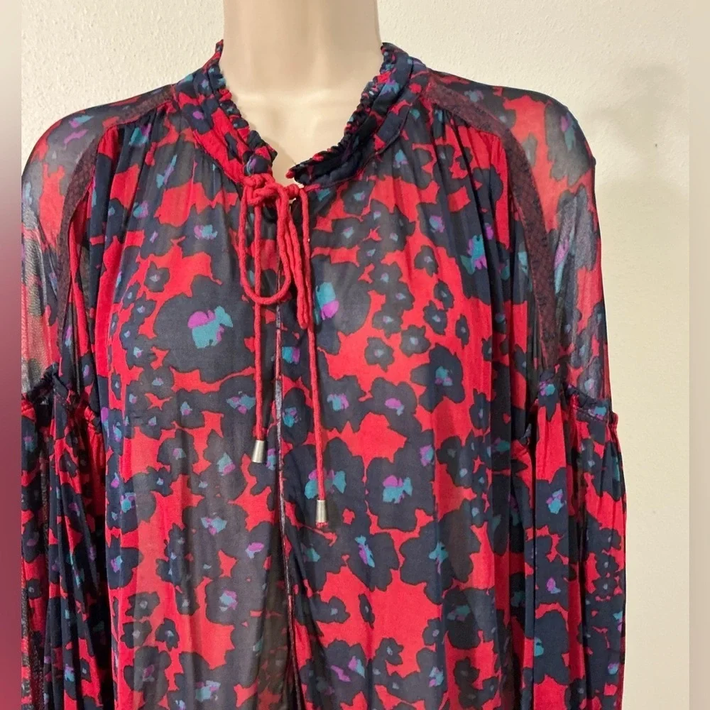 Free People Love Letter Tunic Dress Women's Size Large Oversized Drapey Boho